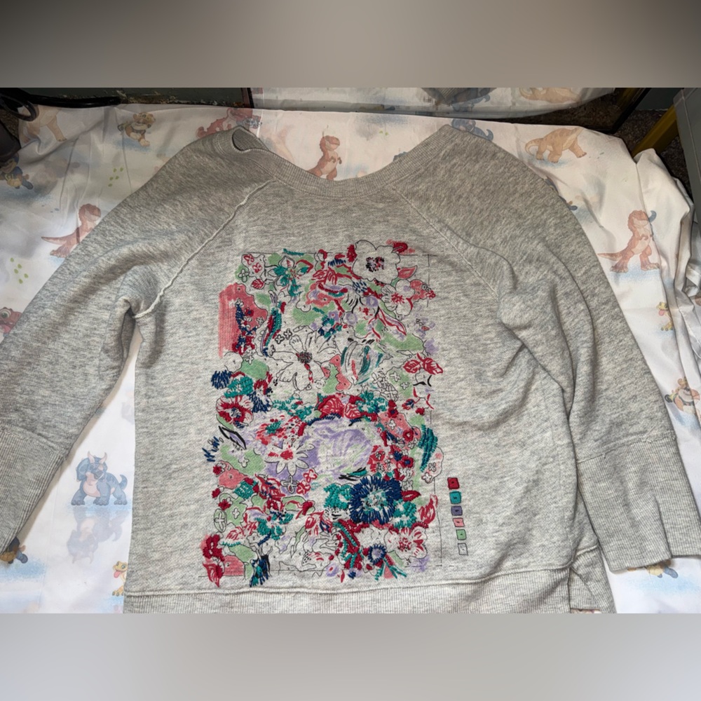 Anthropologie Postmark Paint By Number sweatshirt size small